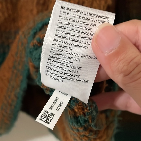 American Eagle Outfitters Green and Brown Crewneck Sweater Size M - Picture 5 of 5